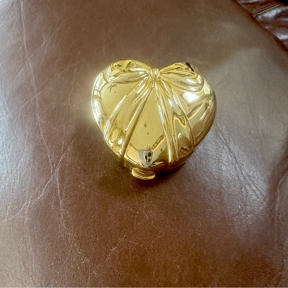 Gold Heart-Shaped Trinket Box